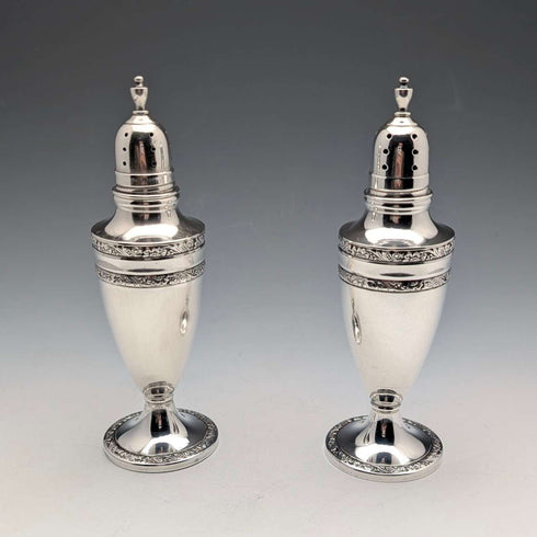 Vintage American sterling silver pepperoni spice rack pair 100g by M. FRED HIRSCH