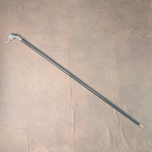 1995 年英國復古黑軸純銀馬頭柄手杖 92 厘米