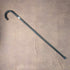 1943 British vintage black shaft curved handle pure silver decorated walking stick 93cm