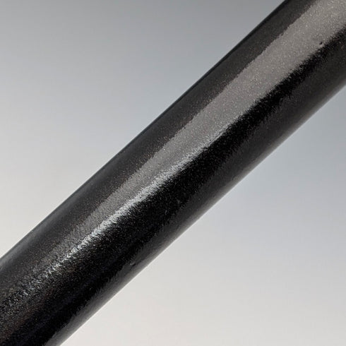 1943年 英国ヴィンテージ ブラックシャフト 曲がりハンドル 純銀装飾 ステッキ 杖 93cm