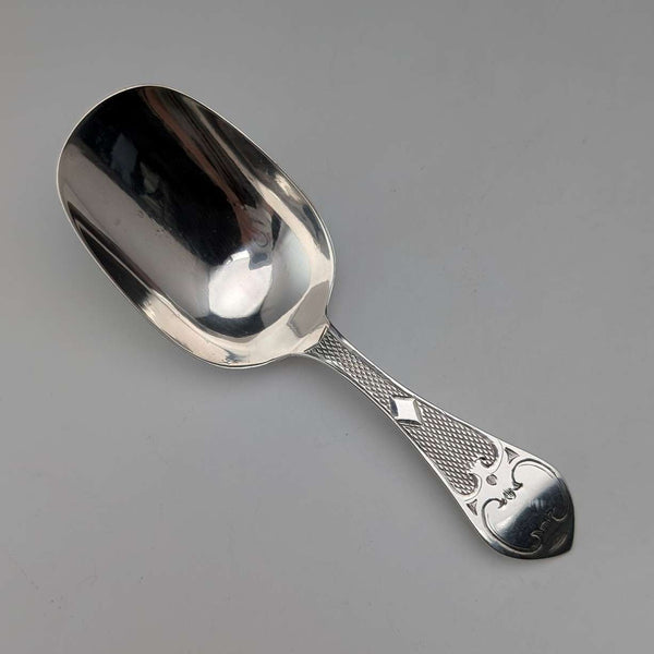 1871 British antique sterling silver tea caddy spoon 11.9g George Unite
