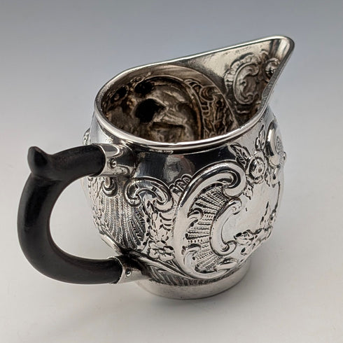 German antique 800 silver cream jug 69g HANAU SILVER