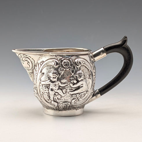 German antique 800 silver cream jug 69g HANAU SILVER