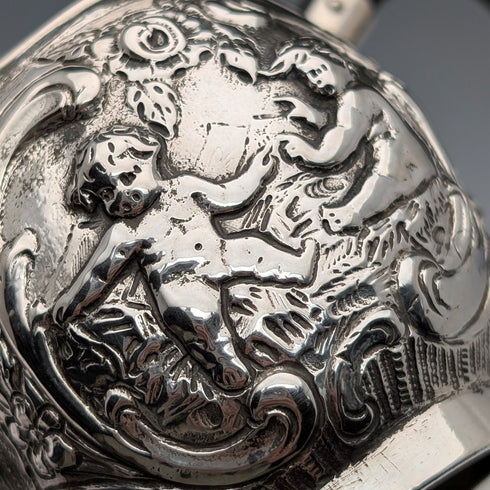 German antique 800 silver cream jug 69g HANAU SILVER