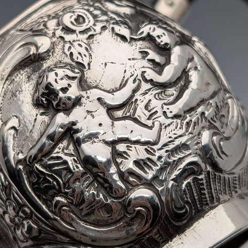 ドイツアンティーク 800シルバー製クリームジャグ 69g HANAU SILVER
