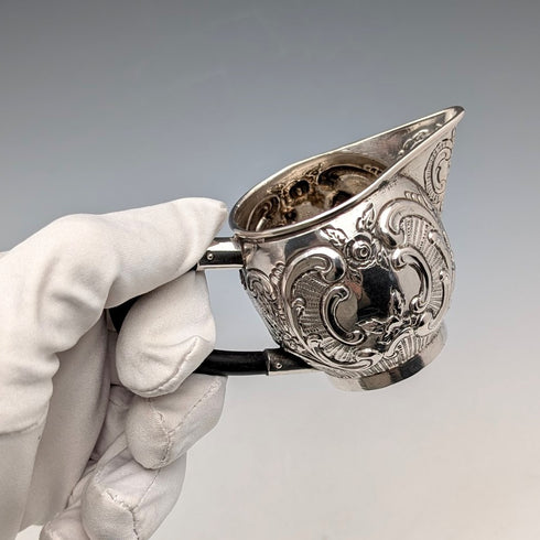 German antique 800 silver cream jug 69g HANAU SILVER