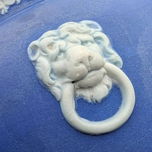 古董英國韋奇伍德餅乾桶 Jasperware 皇家藍色