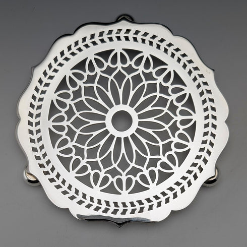 復古英國銀盤三腳架,Trivet,Man Co