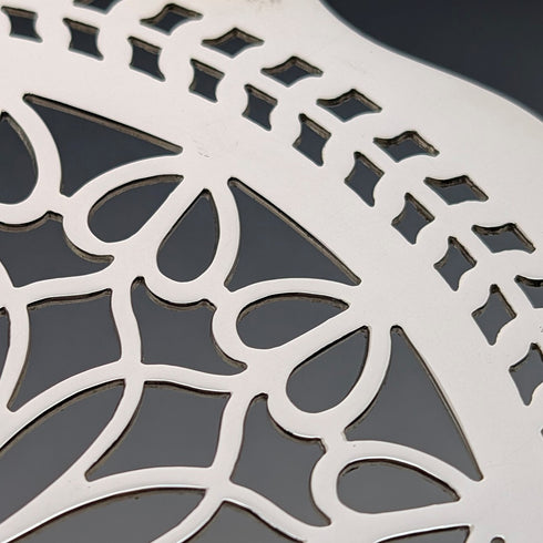 復古英國銀盤三腳架,Trivet,Man Co