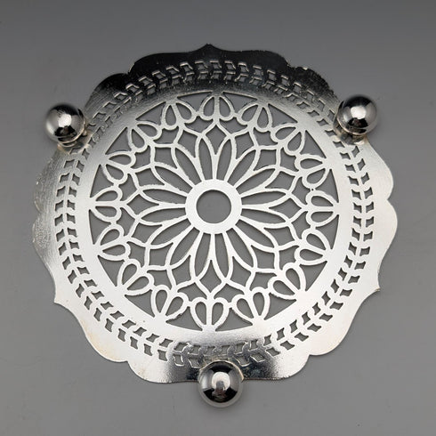 復古英國銀盤三腳架,Trivet,Man Co