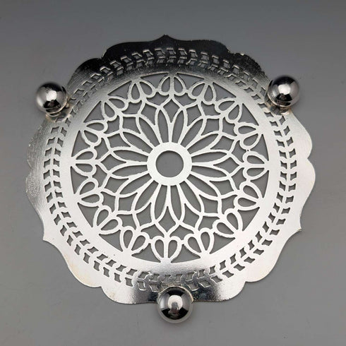 復古英國銀盤三腳架,Trivet,Man Co