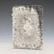 1863 British antique floral engraved sterling silver card case, 57g, Hillard & Thomason
