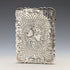1863 British antique floral engraved sterling silver card case, 57g, Hillard & Thomason