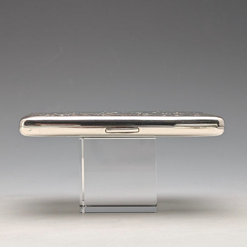 1896 British antique sterling silver double door card case 120g George Unite Very good condition