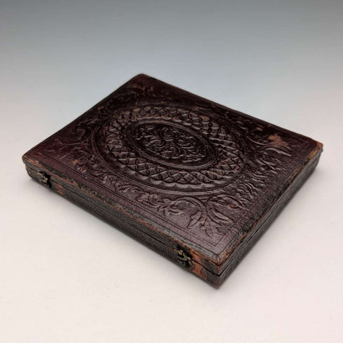 1901 年英國古董花卉雕刻純銀卡片盒,75 克,盒裝,Lines,Bunn & Mason