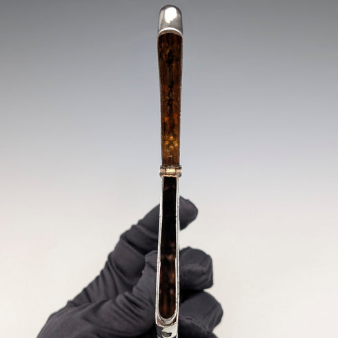 1901 年英國古董花卉雕刻純銀卡片盒,75 克,盒裝,Lines,Bunn & Mason