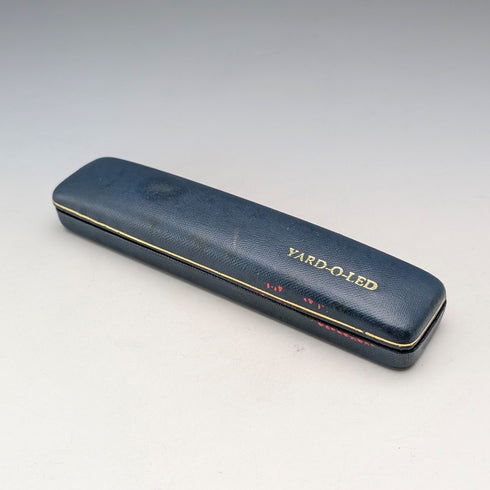 1975 British Yard O' Red Sterling Silver Push-Pull Pencil in Case