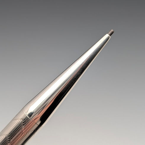 1975 British Yard O' Red Sterling Silver Push-Pull Pencil in Case