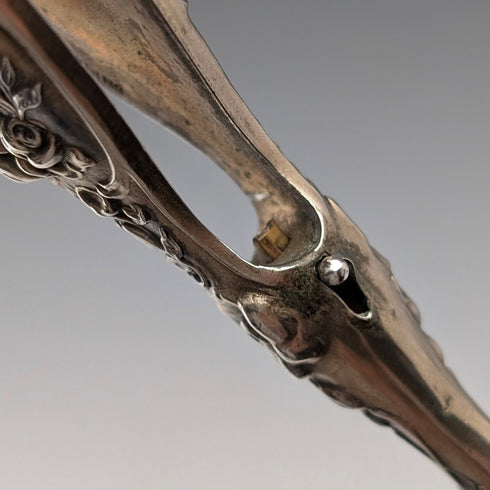 美國古董純銀鍍金細節裝飾便攜式折疊眼鏡 Ronniet