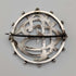 Antique sterling silver monogrammed round brooch