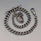 1909 British antique sterling silver Albert chain 50g basket fob