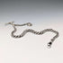 1909 British antique sterling silver Albert chain 50g basket fob