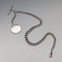Circa 1900 British antique sterling silver Albert chain 51g horse medal fob
