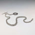 Circa 1900 British antique sterling silver Albert chain 51g horse medal fob