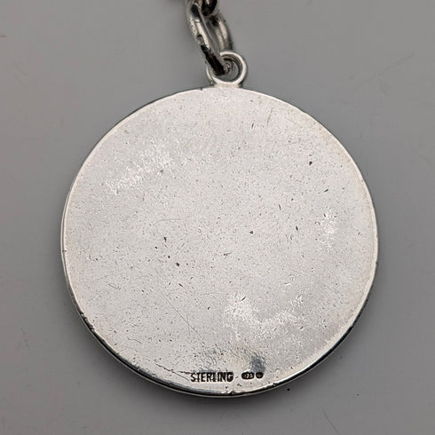 約 1900 年英國古董純銀阿爾伯特鏈 51g 馬勳章鏈