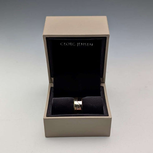 Nordic Georg Jensen 2-row fusion K18 gold ring 8.8g (size 9-10) ring with case