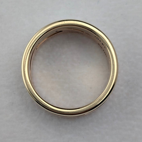 北歐 Georg Jensen 2 排融合 K18 金戒指 8.8 克(尺寸 9-10)戒指帶錶殼