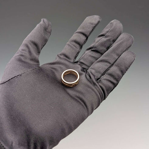 Nordic Georg Jensen 2-row fusion K18 gold ring 8.8g (size 9-10) ring with case