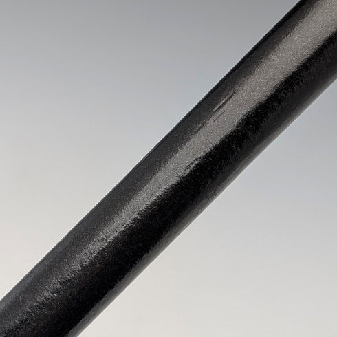 1929年 英国ヴィンテージ ブラックシャフト 曲がりハンドル 純銀装飾 ステッキ 杖 85cm