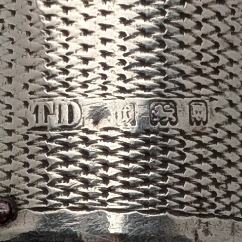 1934 年英國復古棕褐色軸彎柄純銀裝飾手杖 83 厘米