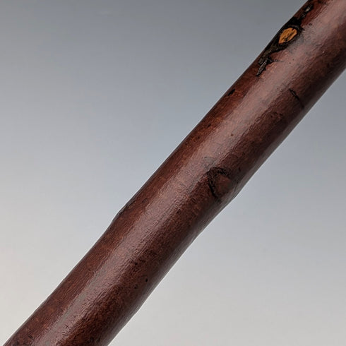 1899年英國古董棕色軸,彎曲手柄,純銀裝飾,手杖,85厘米