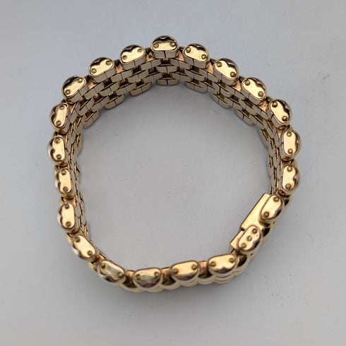 Swiss Vintage Gold Plated Panther Link Bracelet MGBM
