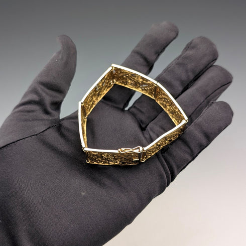 ヴィンテージ 835シルバー ゴールドメッキ フィリグリーブレスレット