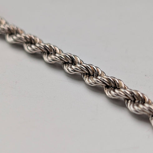 British vintage sterling silver twisted chain necklace 15g