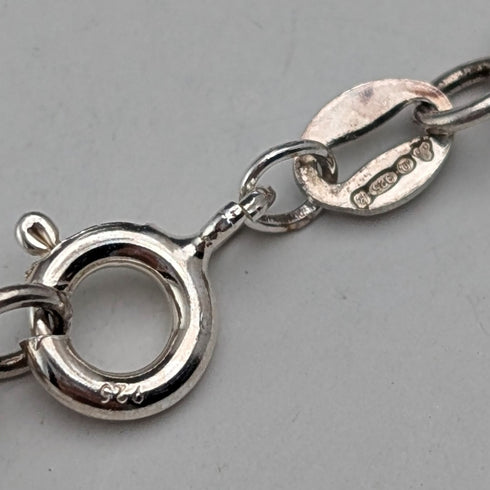 British vintage sterling silver twisted chain necklace 15g