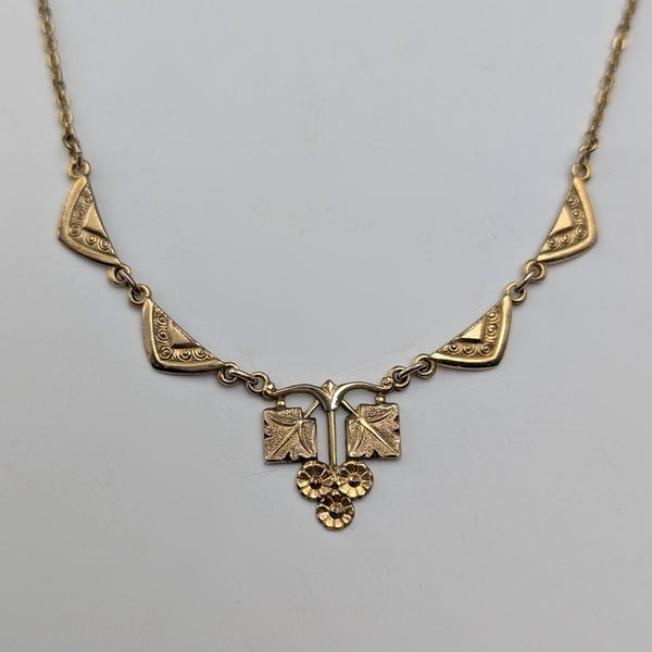 米国アンティーク ロールドゴールド ネックレス Speidel Friedrich
