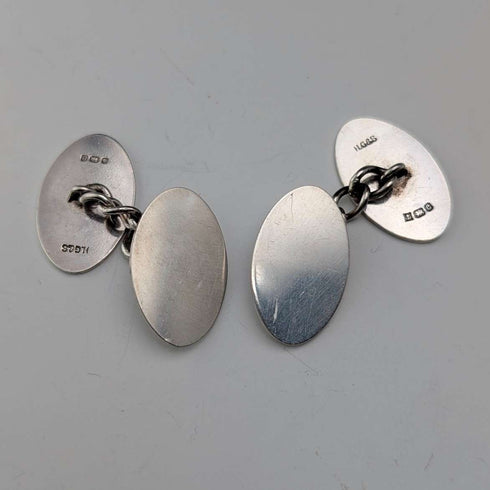 1977 British Vintage Sterling Silver Cufflinks Henry Griffith & Sons