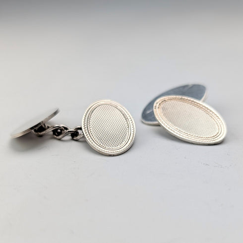 1977年 英国ヴィンテージ 純銀製 カフリンクス Henry Griffith&Sons