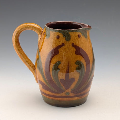 Antique British Mottoware Jug, Brown
