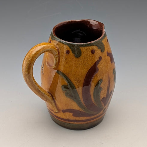 Antique British Mottoware Jug, Brown