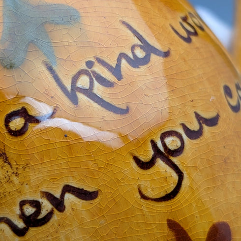 Antique British Mottoware Jug, Brown