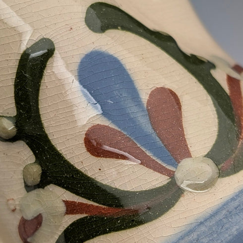 Antique British Mottoware Jug, Beige