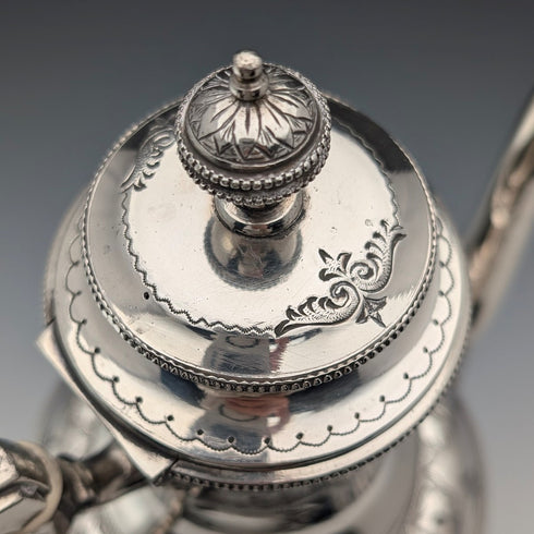 古董法國銀盤咖啡壺