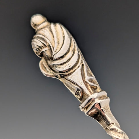 1891年 英国アンティーク 純銀製アポストル ティースプーン6本セット 計50g ケース入 George Unite