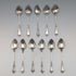 German antique 800 silver tea spoon set of 11, total 101g