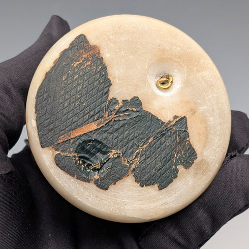 Antique Ormolu & Glass Pocket Watch Holder Accessory Tray